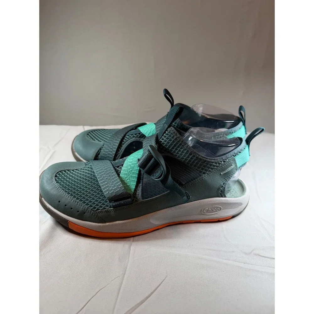Chaco Odyssey Mens Teal Green Mesh Closed Toe Water Hiking Sandals Shoes